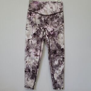 Gymshark Elevate Legging Womens sz Large Tie Dye Grey Pink White